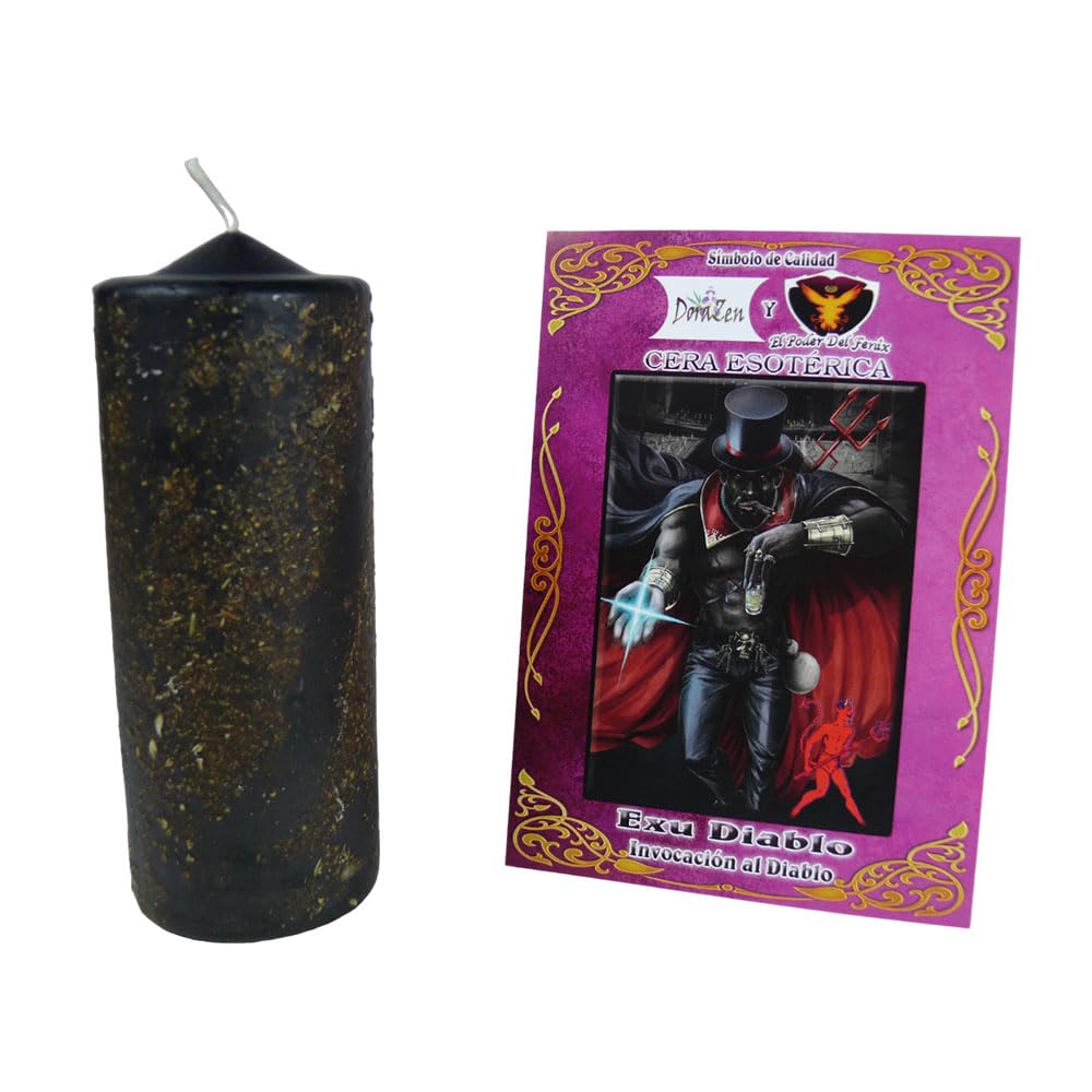 Velón herboreo Exú Diablo - Ritual esotérico para destruir enemigos - Las Velas de Mariano