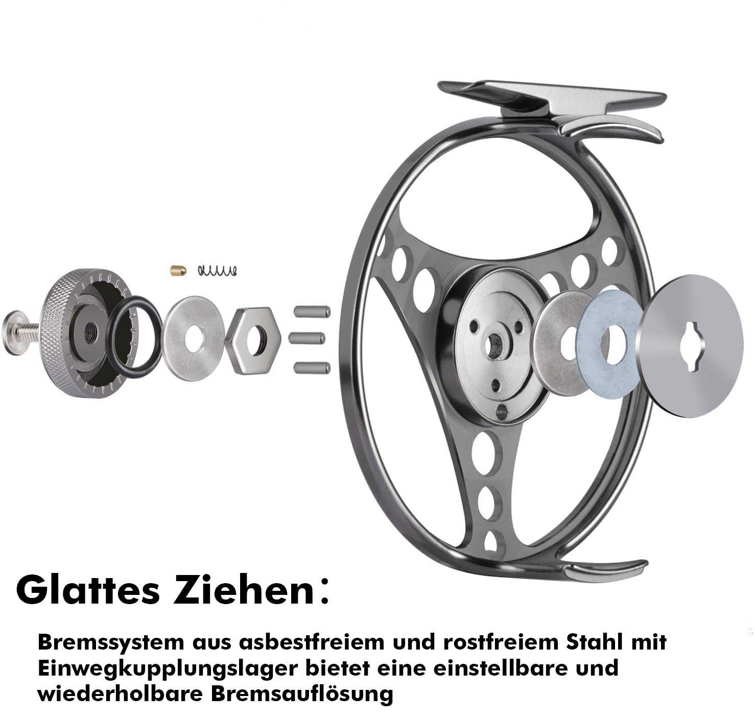 Goture Fliegenfischerrolle 3/4 5/6 7/8 9/10 Angelrollen, Fliegenfischen Rollen wasserdicht,Große Bohrung Druckguss Fliegenrolle 2 + 1BB Aluminiumlegierung Pre-Loaded Forellen Fliegenrollen