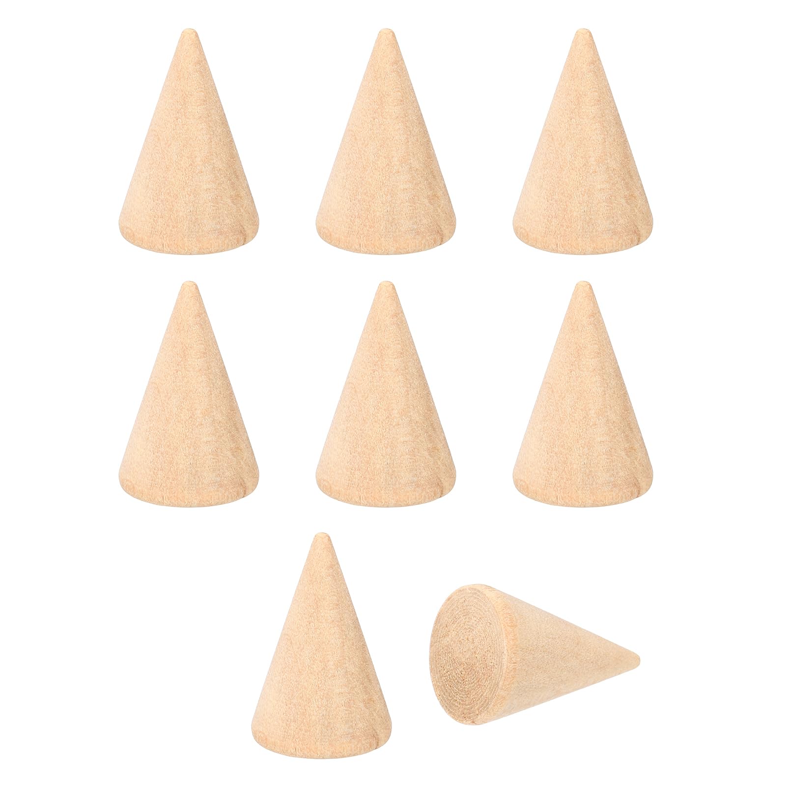 PATIKIL Wood Cone Ring Holder