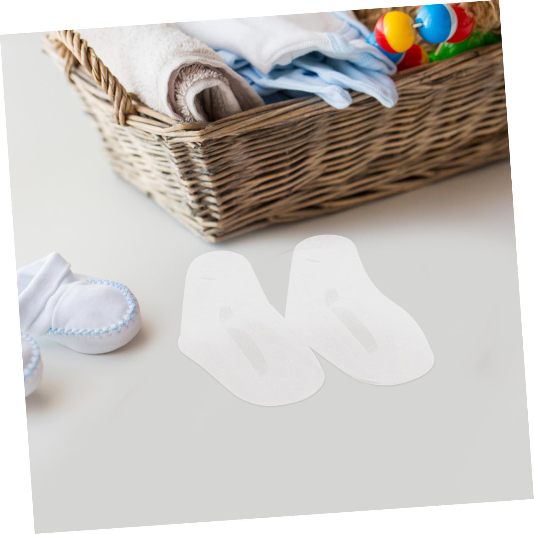 SHERCHPRY Kunststoff Babysocken Präsentationsständer 100 Stück Kleinkind Fußform Halter Flexible Schuhstütze für Babyschuhe und Socken Langlebig und Formbewahrend