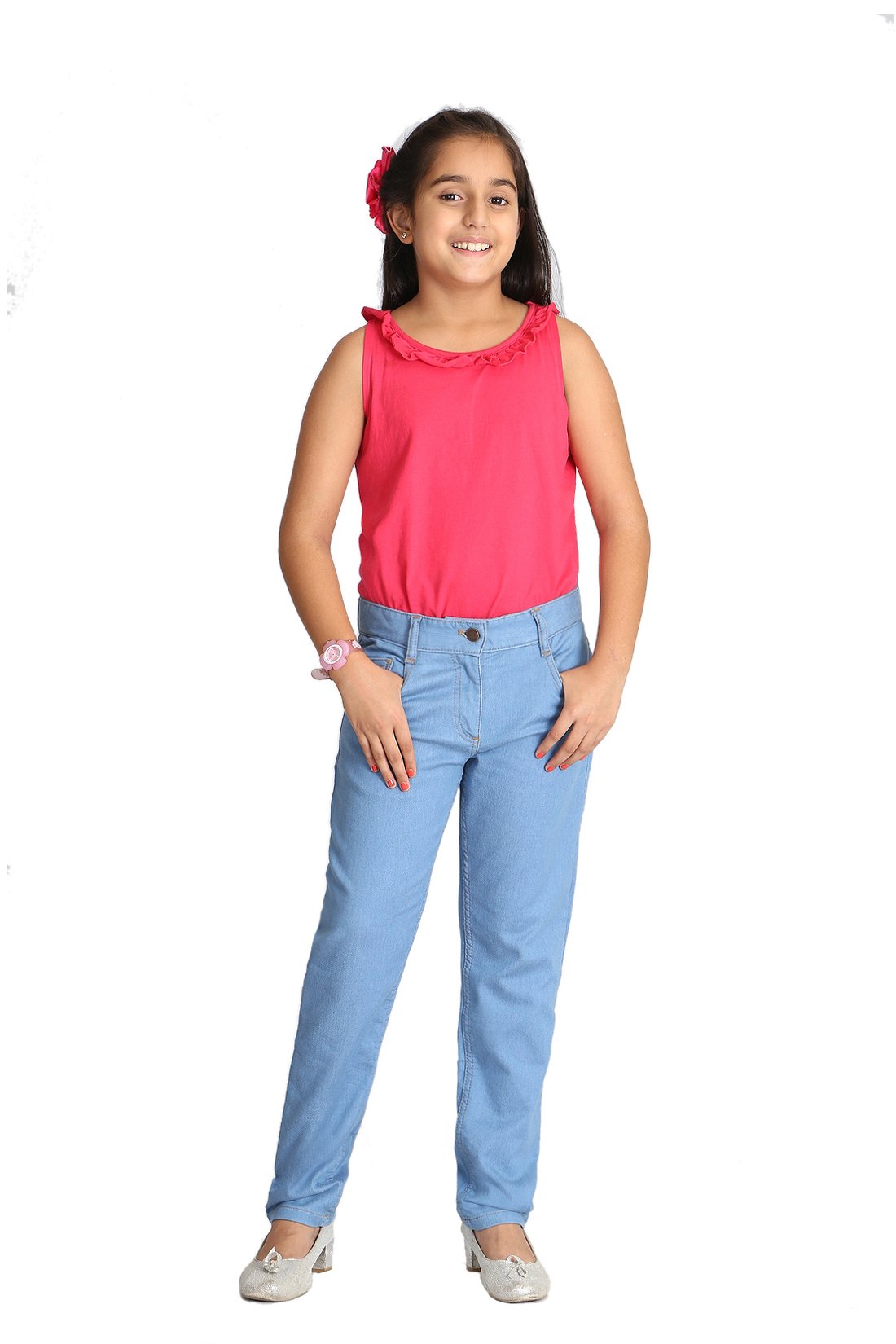 Paul & doll Blue Denim Jeans Pants for Girls