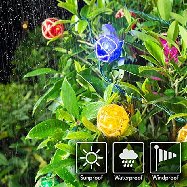 Tiki Nautical Lights String Plug in, 10 LED Buoy String Lights Home Tiki Bar Decorations, Fishing Float String Lights Coastal Beach Theme for Lanai Bedroom Patio Porch Outdoor Nautical Decor