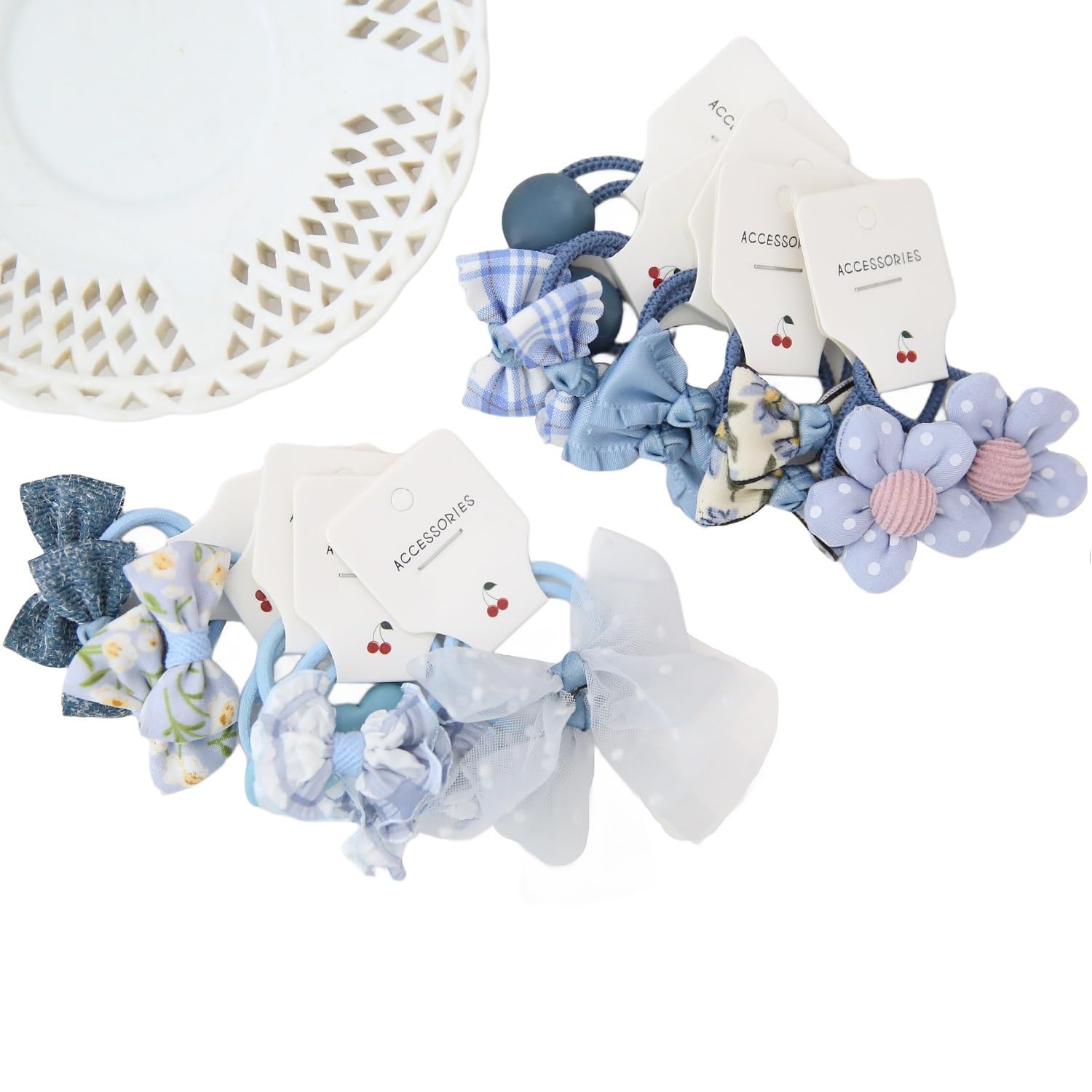 Pack de 20 chouchous pour bébé, élastiques pour cheveux pour enfants, filles, 3,5 cm / 1,37 pouces, élastique, serre-tête avec nœud, pour queue de cheval, accessoires capillaires pour filles, enfants