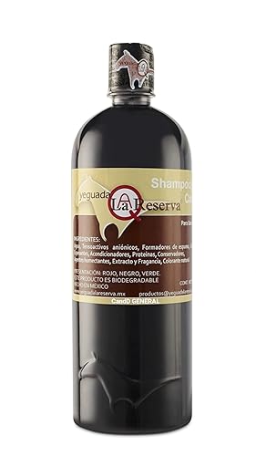 Champú Yeguada La Reserva de Caballo Negro (botella de 1 litro) para cabello fuerte, sano y hermoso (para cabello de color oscuro a negro)