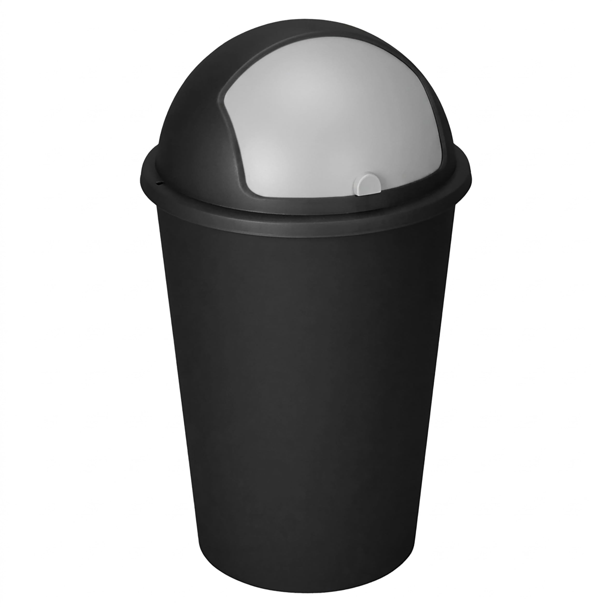 Spetebo XXL Abfalleimer mit Schiebedeckel, grau, 50 L