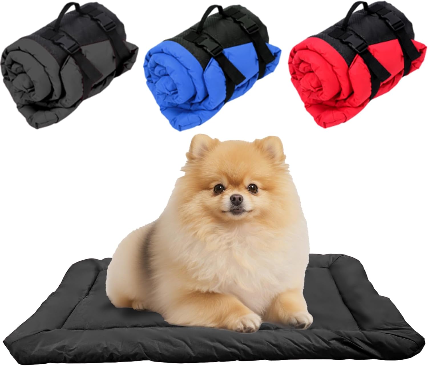 Portable Waterproof Dog Bed – Foldable Travel Mat for Indoor & Outdoor Use (Grey)