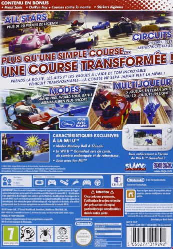 Sonic & Sega All Star Racing Transformed Edition Spéciale Wii U - vue 9