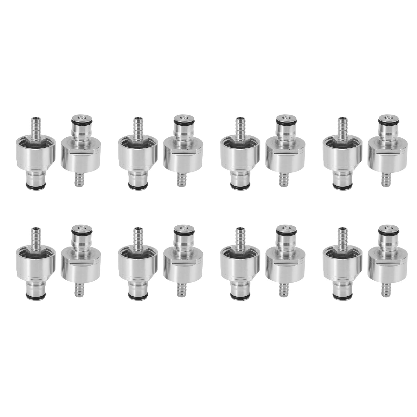 Hndhbfgrt 16Pcs 304 Stainless Steel Carbonation Cap 5/16 Inch Barb, Ball Lock Type, Fit Soft Drink PET Bottles, Homebrew Kegging