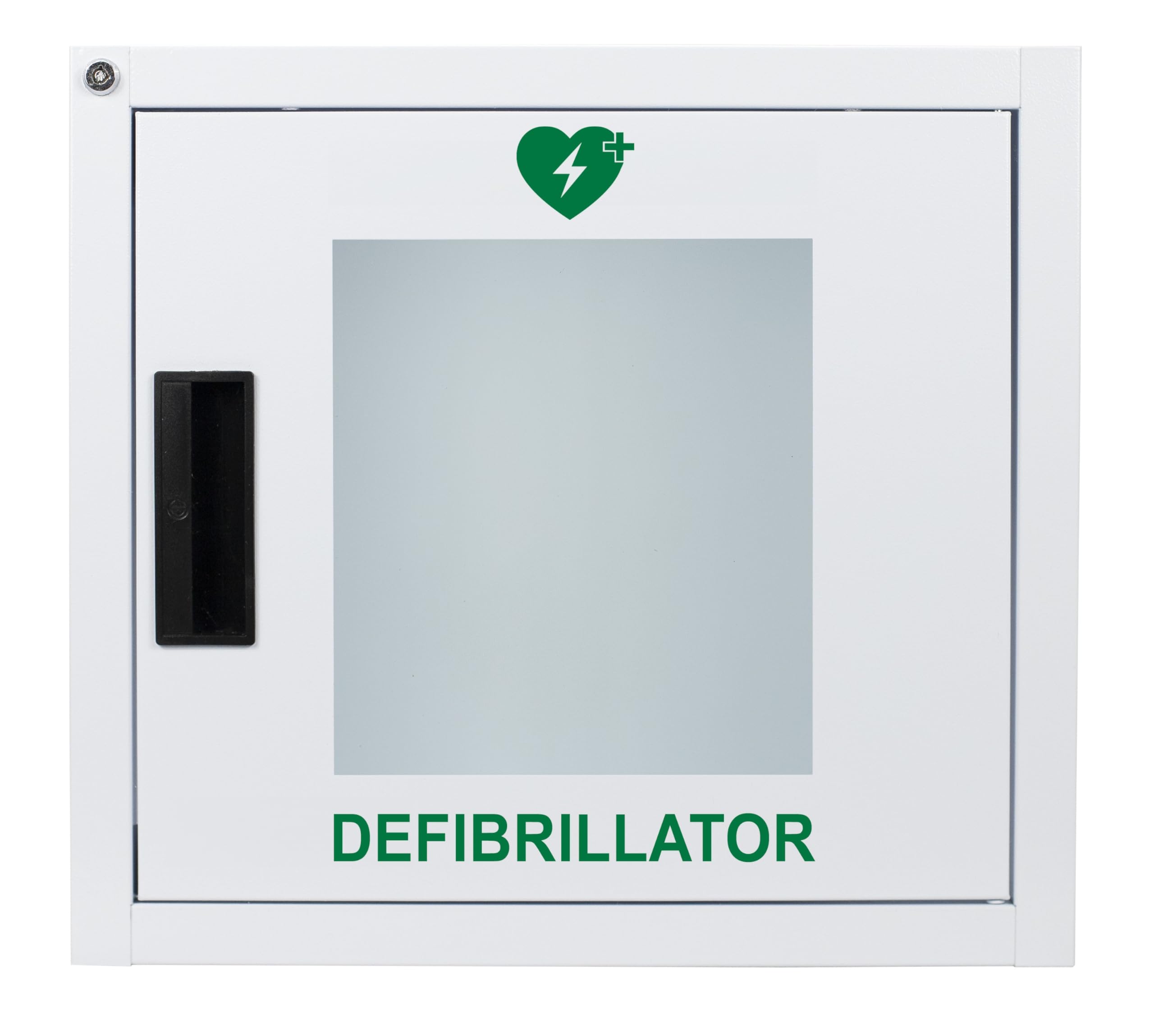 MedX5 (Upgrade 2019) - Scatola da parete universale per defibrillatori in metallo per uso interno, verniciata a polvere per tutti i DAE senza allarme
