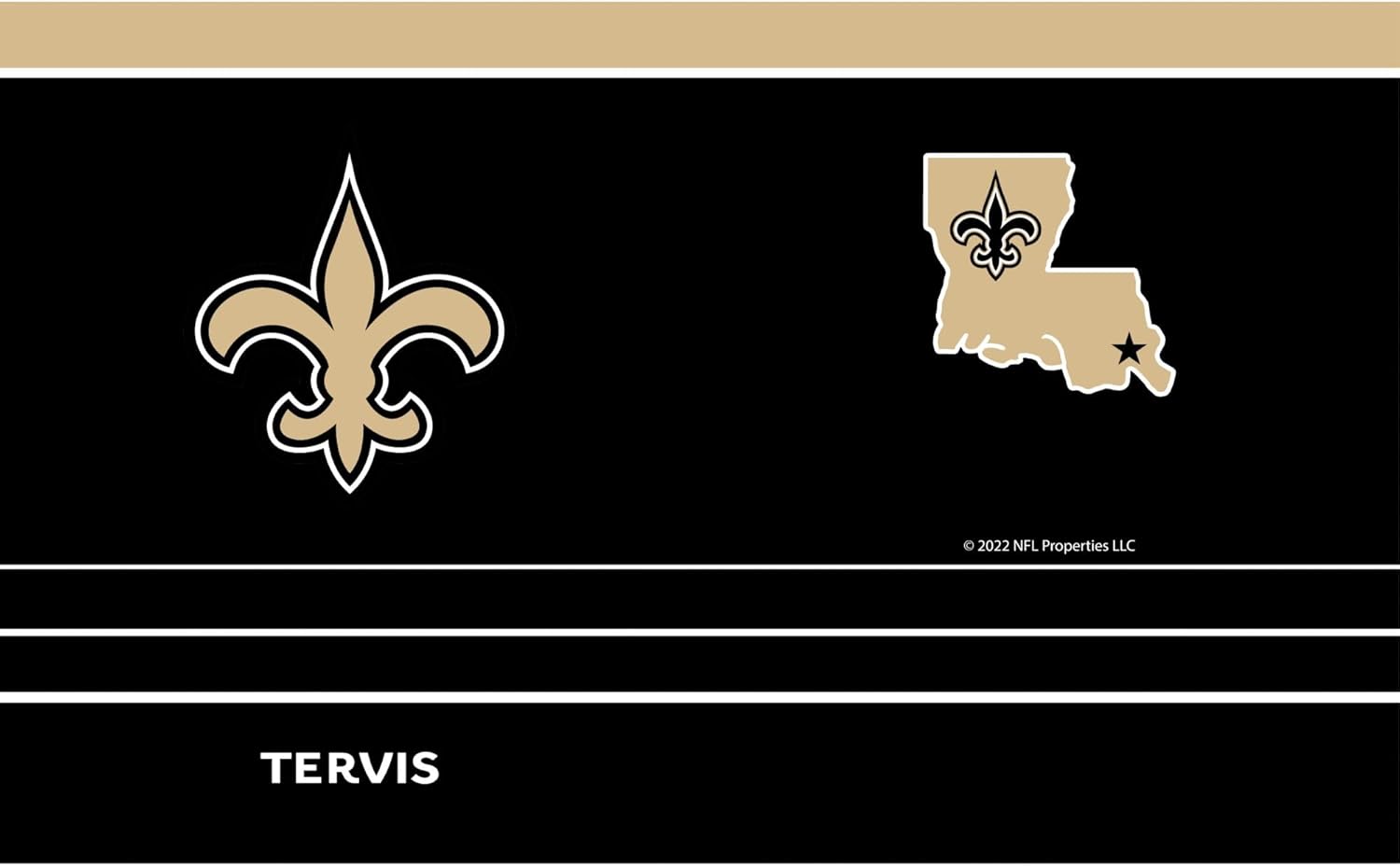 Tervis Traveler NFL New Orleans Saints - MVP Triple Insulated Tumbler Travel Cup Keeps Drinks Cold & Hot, 20oz, Stainless Steel - Image 2