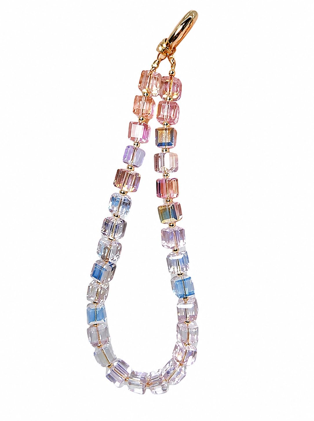 Beaded Crystal Cube Phone Wrist Strap Detachable Mobile Hand Lanyard Sparkling Charm Chain Bracelet Cell Phone Holder Strap for Wallet Keychain Purse Phone Accessories (1PCS)-image-47