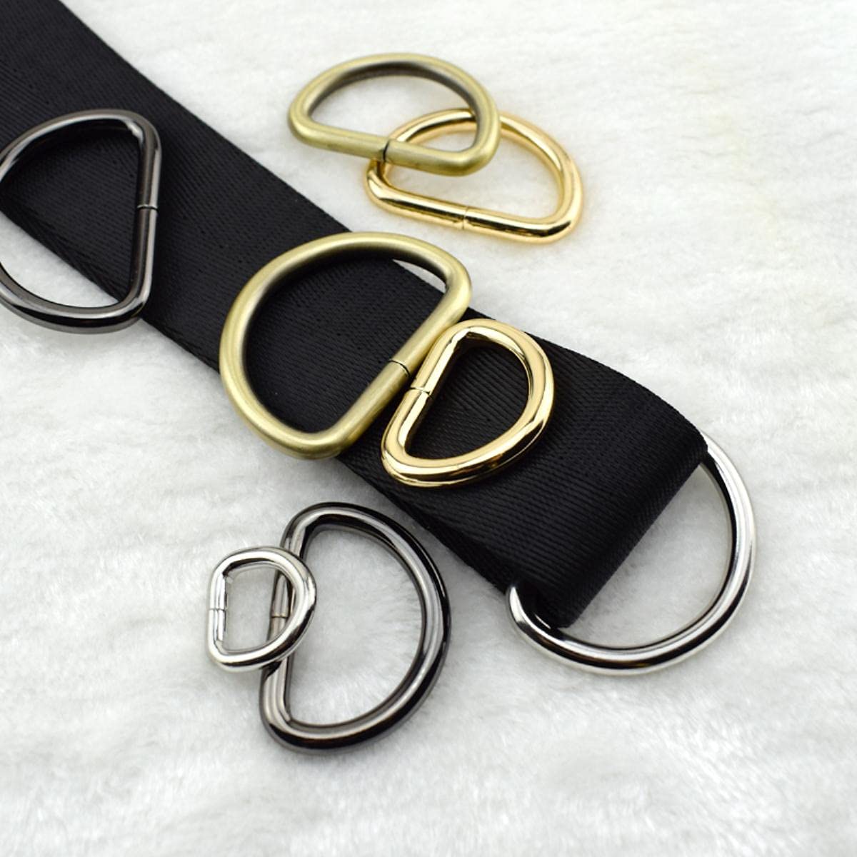 D-Ring-Schnallen aus Metall, 13–50 mm, Gurtband, Gürtel, Rucksack, Tasche, Haken, Kleiderkragen, DIY, Lederhandwerk, Zubehör, 38 mm, Farbe