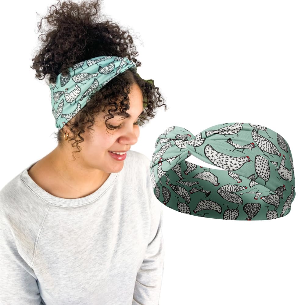 Lilac Market Headbands Soft Non-Slip Stretchy for Women (Chickens)