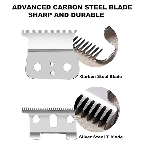 Miniatura 6 de Paquete de 2 cuchillas de contorno en T para Andis T Outliner, G, GO, GTO, GTX, Headliner LS2, LS3 de repuesto, cuchillas de cortapelas, ya montadas