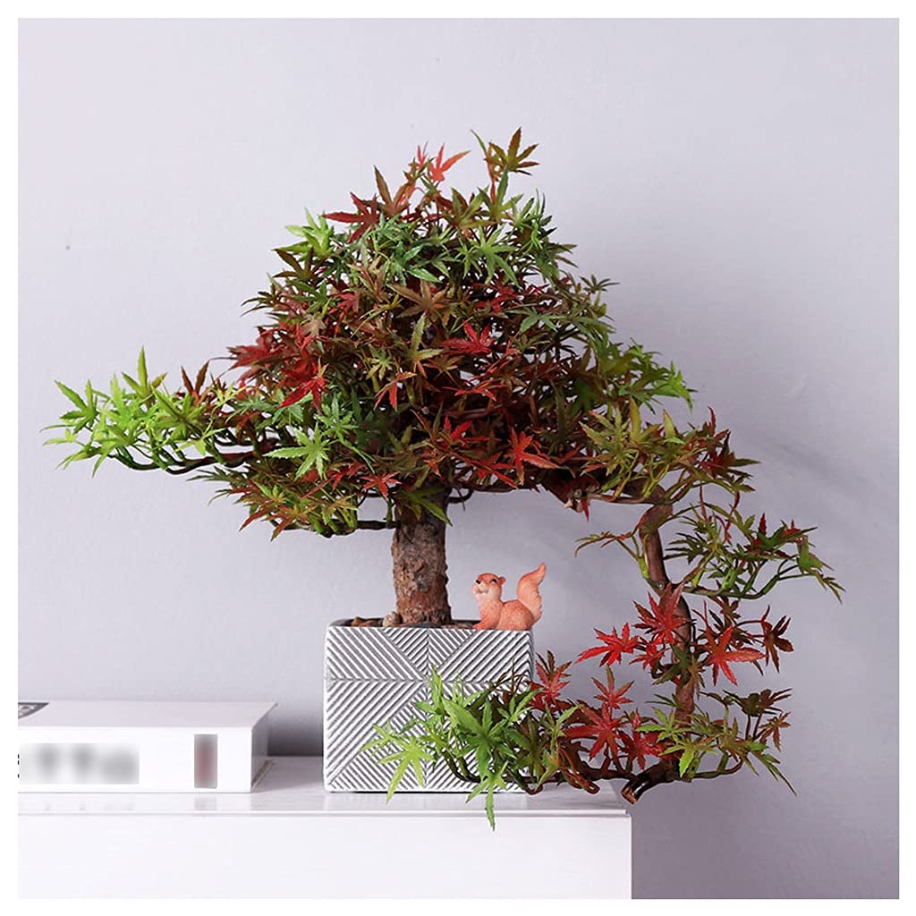 MYUYEE Artificial Plant Simulation Plant Living Room Welcome Pine Bonsai Green Plants Desktop Cypress Fake Tree Decoration (V)
