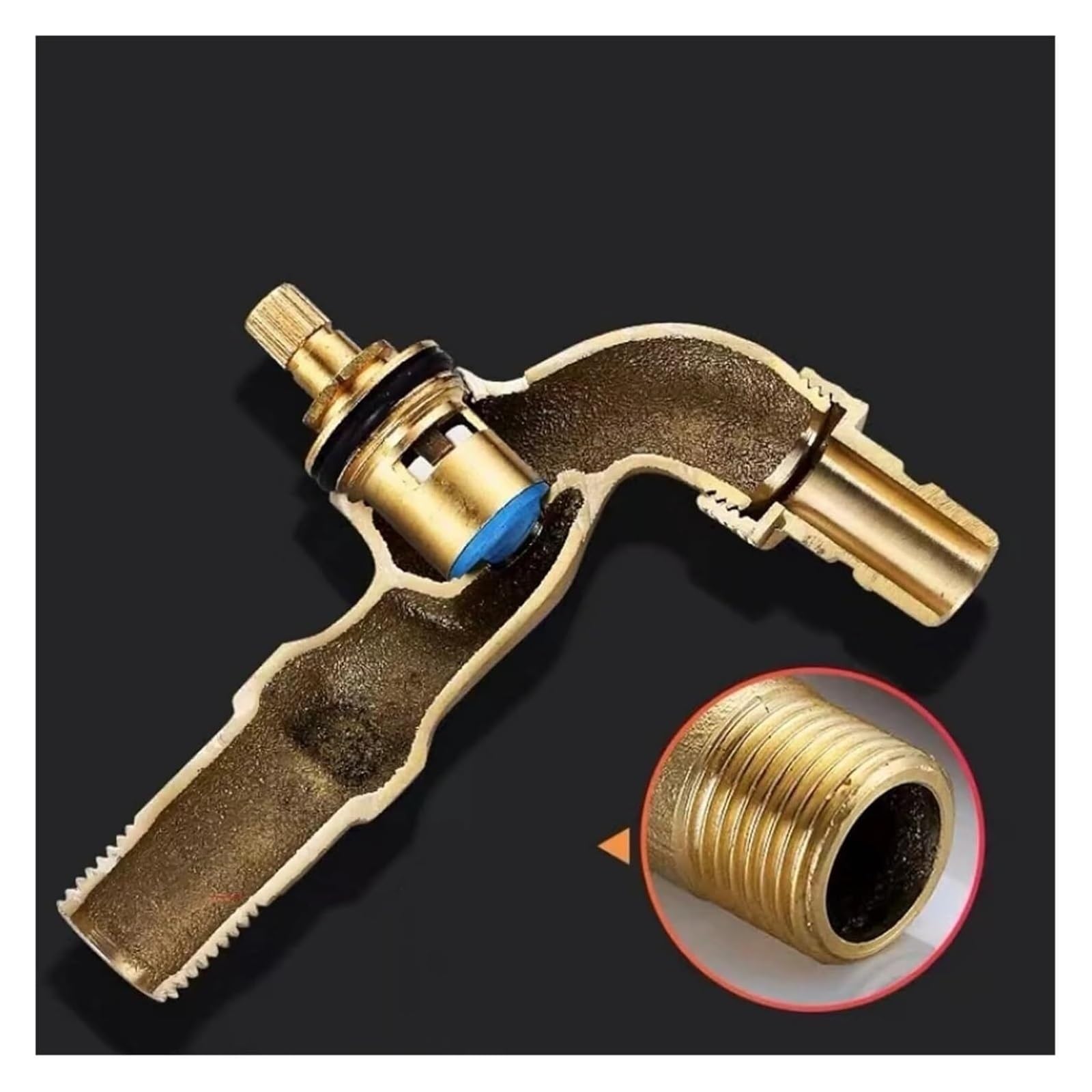 Cartouche de remplacement pour mitigeur en céramiq Cartouche de robinet mitigeur à bobine unique en céramique, 1/2 pouces, quart tour, plusieurs tailles, paquet(10 Pcs)