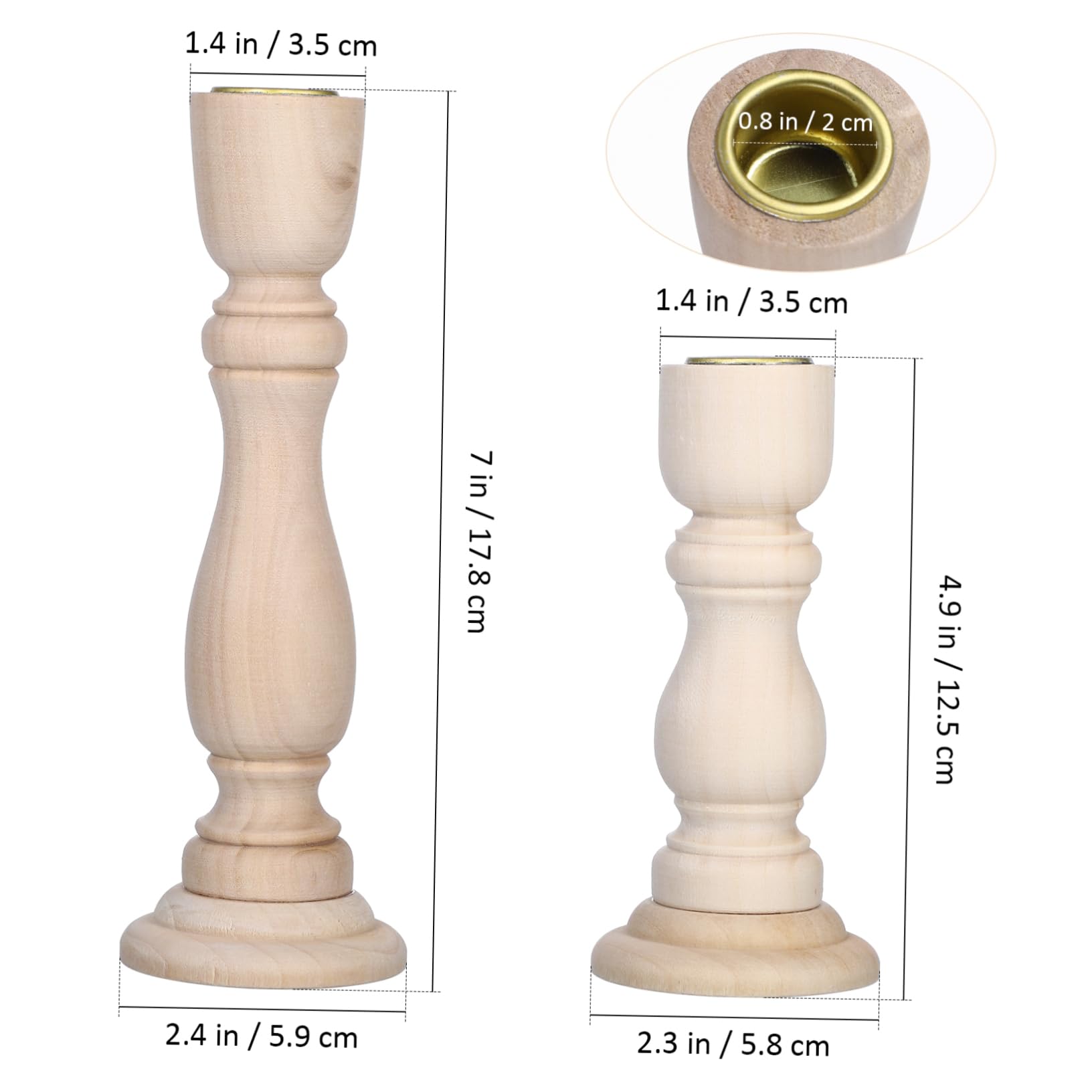 MAGICLULU Holz Kerzenständer Rustikal - Handgefertigter Kerzenhalter Für Stumpenkerzen Bauernhausstil