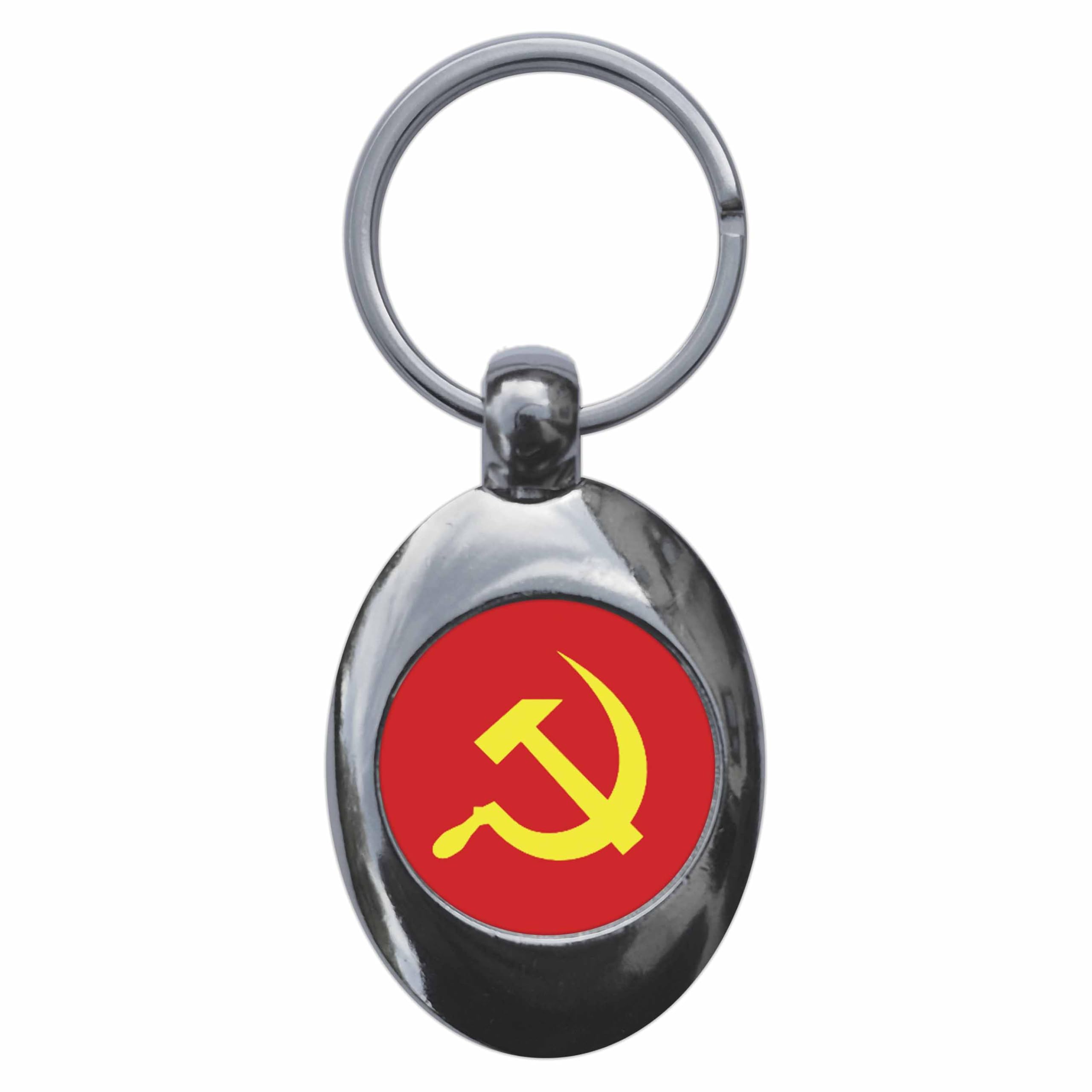 Ozorath Communist Symbol Keyring Keychain Key Ring Chain With Trolley Coin