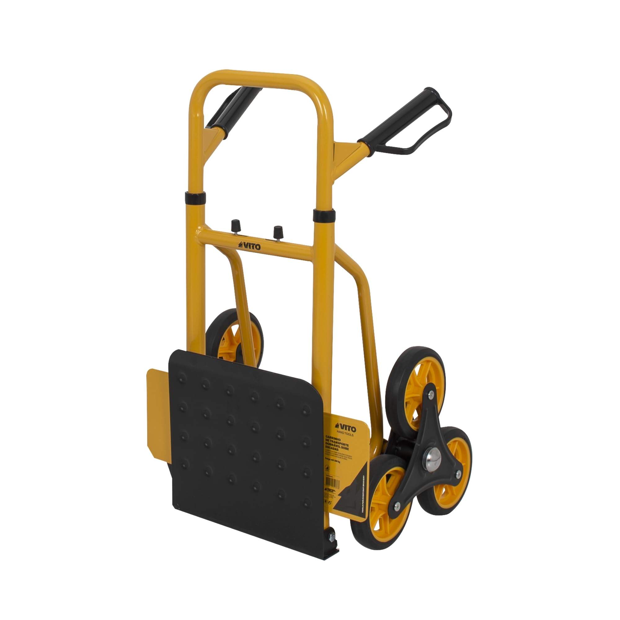 VITO - Diable de manutention pliable Charge 150kg 2x3 Chariot de transport à Roues pivotantes Poignée anti dérapante