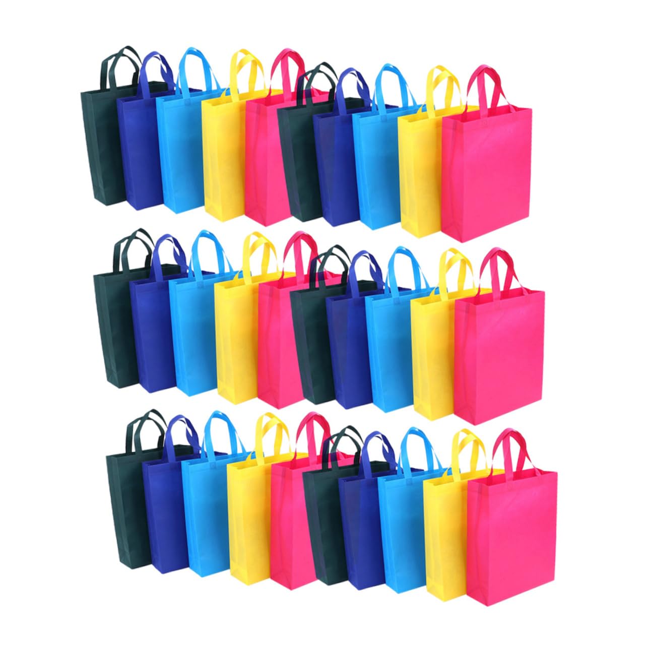 Garneck 30Pcs Non Woven Folding Storage Bags Space Saver Clothes Bags Versatile Tote Shopping Bags for Organizing and Travel