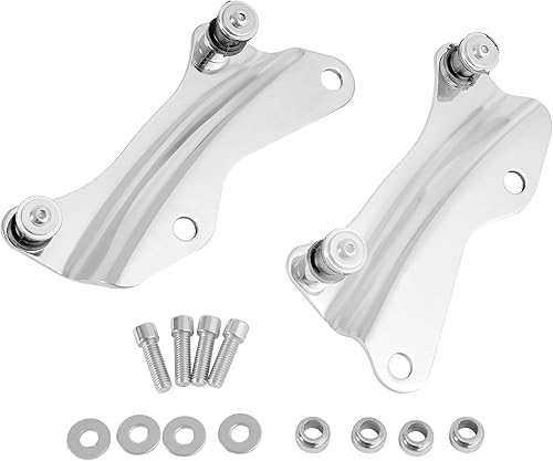 Miniatura 7 de ECOTRIC Kit de accesorios de acoplamiento cromados de 4 puntos compatible con Harley Davidson Touring Street Glide Road King Electra Glide 2014-2024