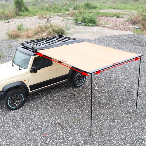 209-2025 Jimny 5-Door Version Outdoor car Side Canopy Tent Off-Road Sunshade Camping car Sunshade Side Tent (Coated Side Tent)