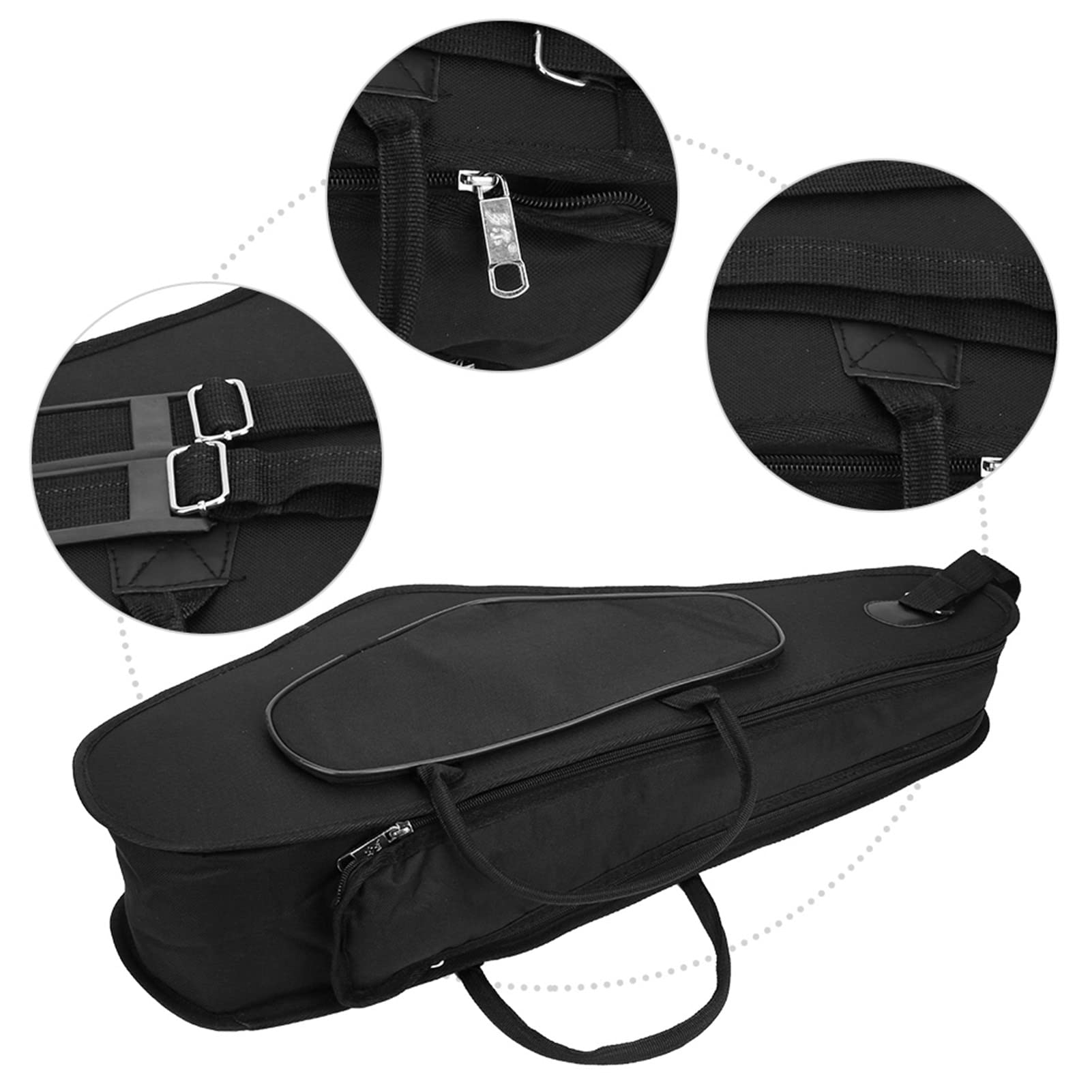 Yinhing Mochila Estuche para saxofón EB y Al, Bolsa de Transporte con Forro Interior Suave, diseño ergonómico con Acolchado y Compartimentos organizados, Ideal para músicos y Estudiantes