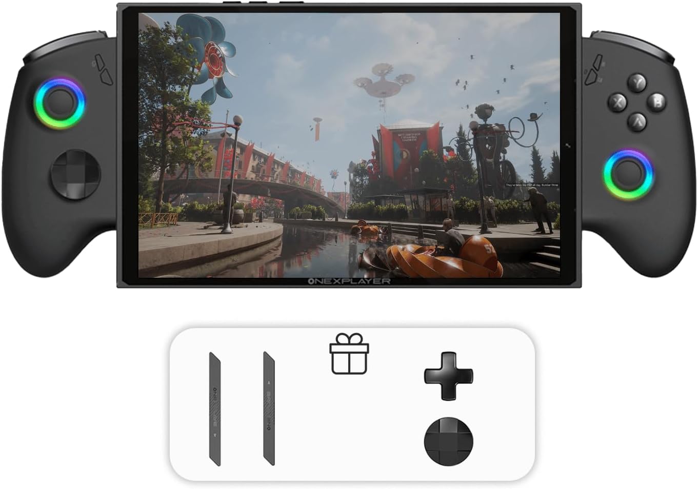 ONEXPLAYER X1 Mini AMD 8840U Handheld Gaming PC - 8.8" 2.5K 144Hz Display, Ryzen 7 8840U, 3GB RAM, 1TB SSD, Windows 11-3-in-1 Portable Handheld Gaming Console