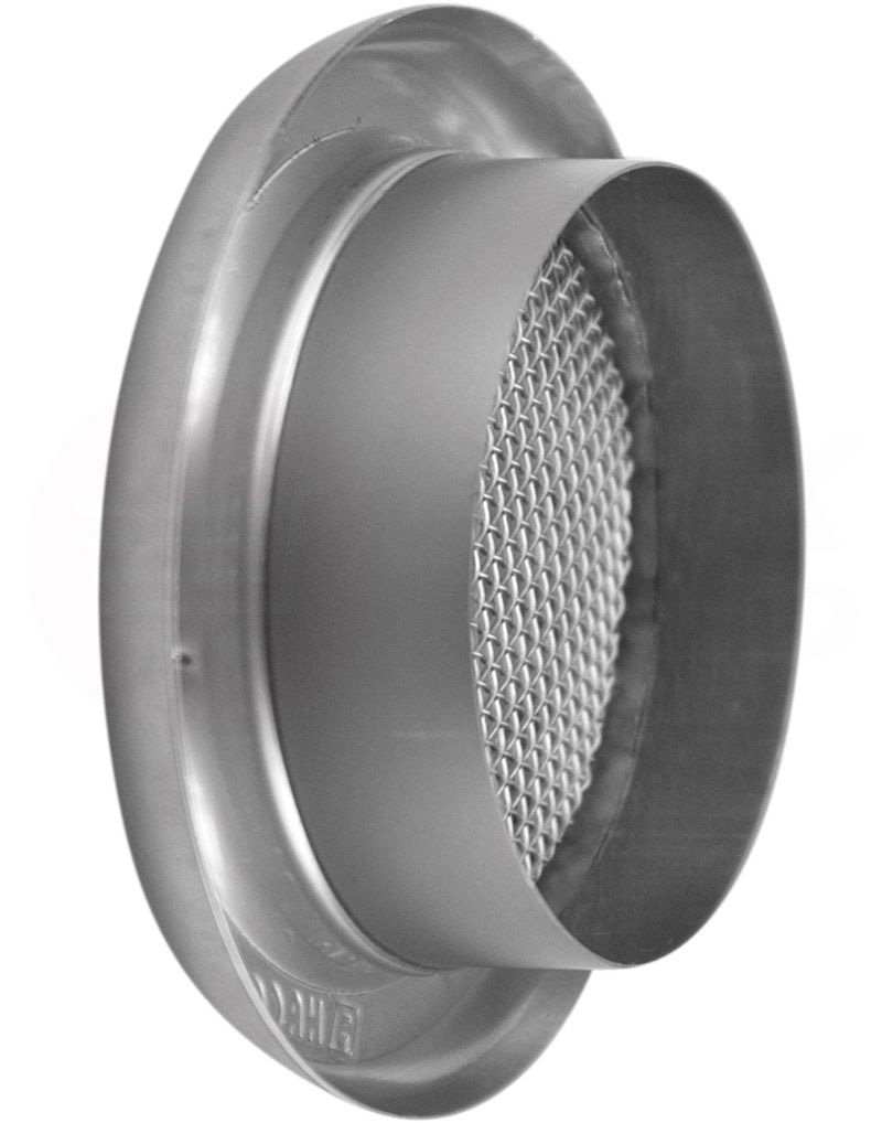 Lüftungsgitter Rund 80 Mm Chrom – Mit Insektennetz Für Abluft/Zuluft, Für Möbel & Bau
