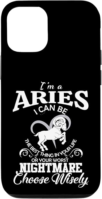 I Can Be! Aries Zodiac Sign Funny Women Men Birthday Design Case for iPhone 12/12 Pro