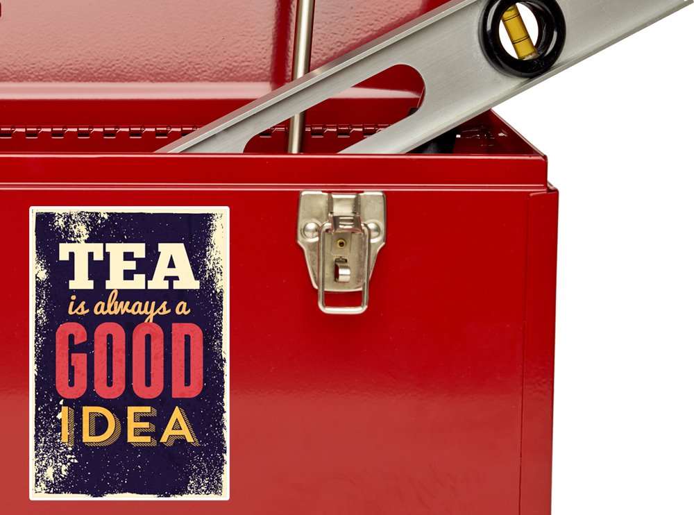 2 x 30cm/300mm Tea è sempre una buona idea Adesivi vinilici British #7520