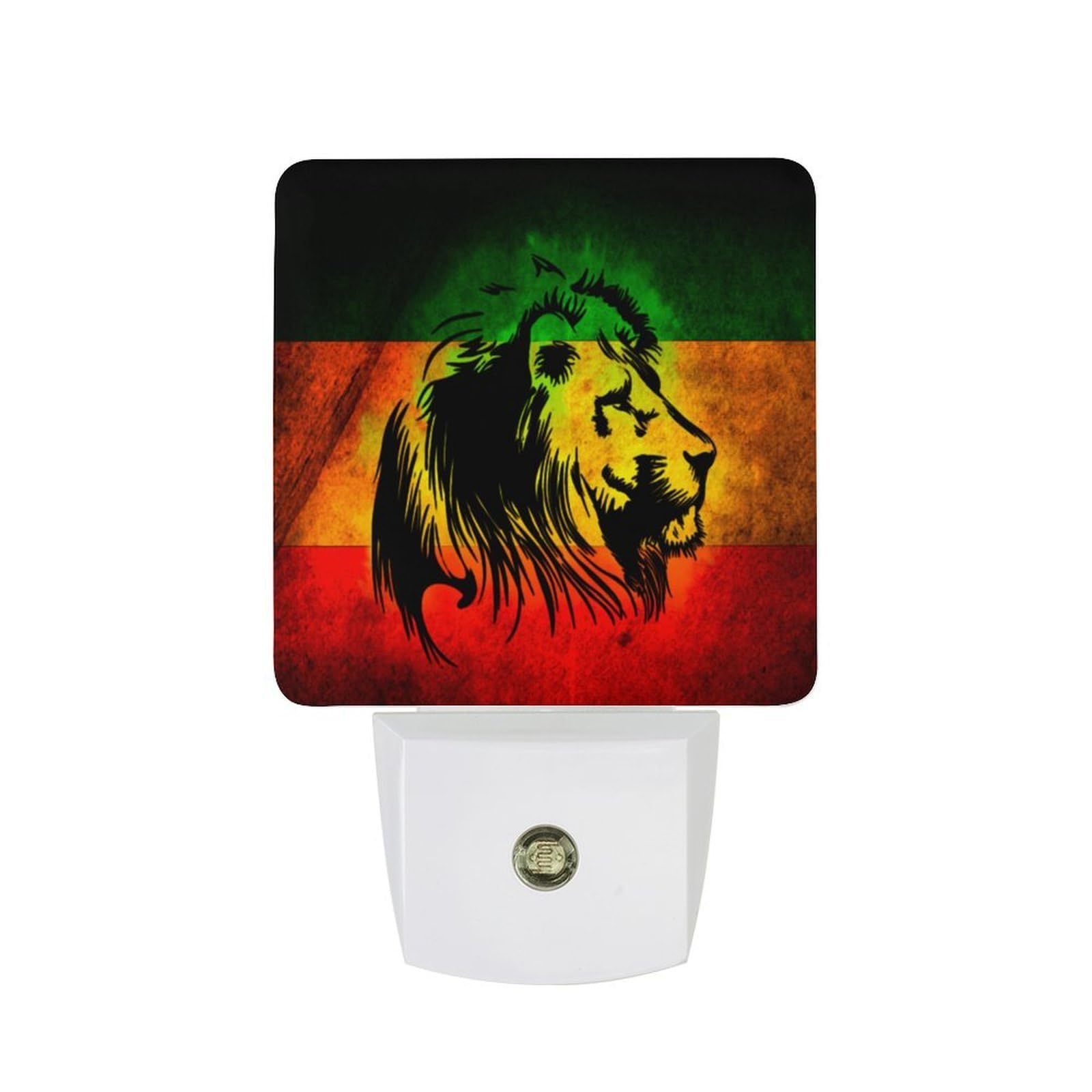 Nqrxadcrt Style Lion Reggae Jamaica Night Light Plug In Wall Lights Bedside Lamp Bedrooms Home Hallways Decoration