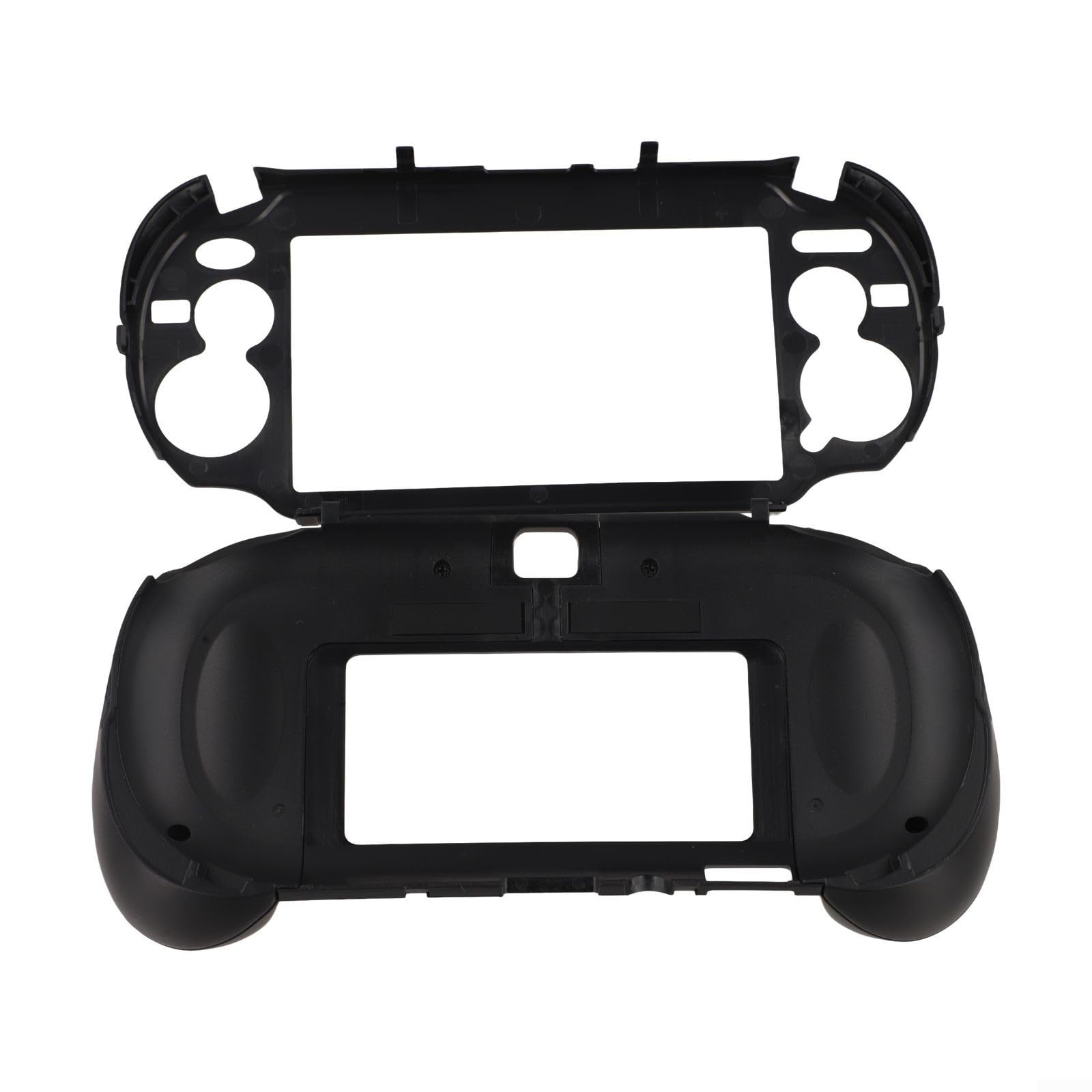ABS-Schutzhülle für PS Vita 1000, ergonomischer Griff, L2, R2, Trigger-Unterstützung, sicherer Sitz, schwarz-weiß, Game-Controller, stoßfeste Abdeckung, Gamer-Zubehör (schwarz)