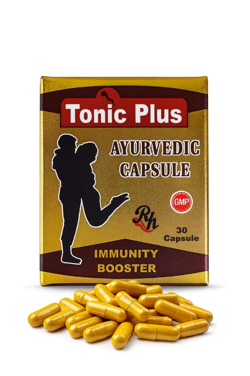 Ayurvedic RH Tonic Plus Capsules (30 Tablets) | Stamina & Performance Support | Energy & Vitality Booster | Herbal Formula