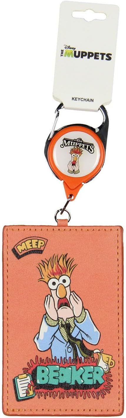 Muppets Retractable Lanyard Beaker Muppet ID Badge Holder Keychain Carabiner Clip for Keys, Travel, Work for Men, Women - Image 4