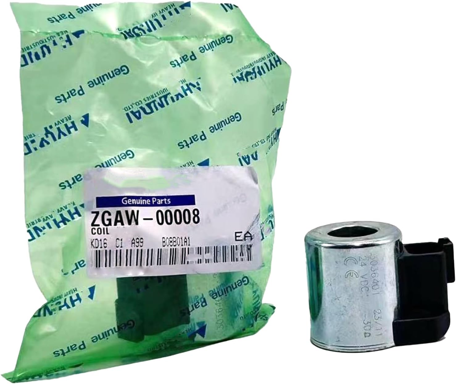 ZGAW-00008 24V Solenoid Coil ZGAW00008 Fits for Hydai HL730-9 HL740-9 HL757-9 HL760-9 Excavator