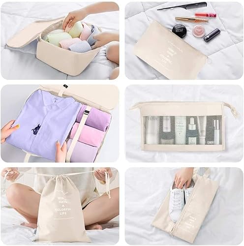 Organizador de Malas: Kit Completo de Organização de Viagem - Ideal para Mala de Viagem - Inclui Sac