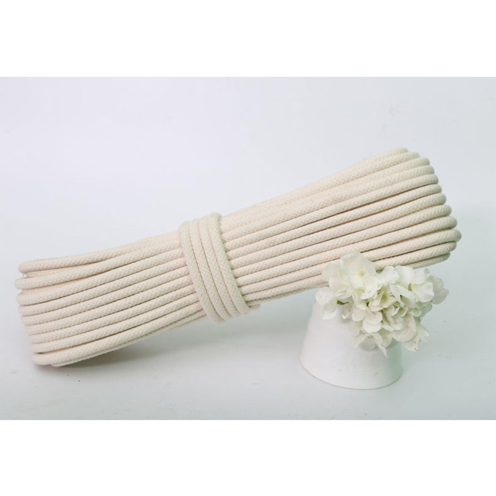 Corda di Macrame Corda di Cotone Filato 8mm~20mm,100m/328 Piedi Beige Macrame Corda Idea per la Casa, Confezione Regalo, Corda per Asta della Bandiera, Uncinetto, Giardinaggio,12 mm-100 m