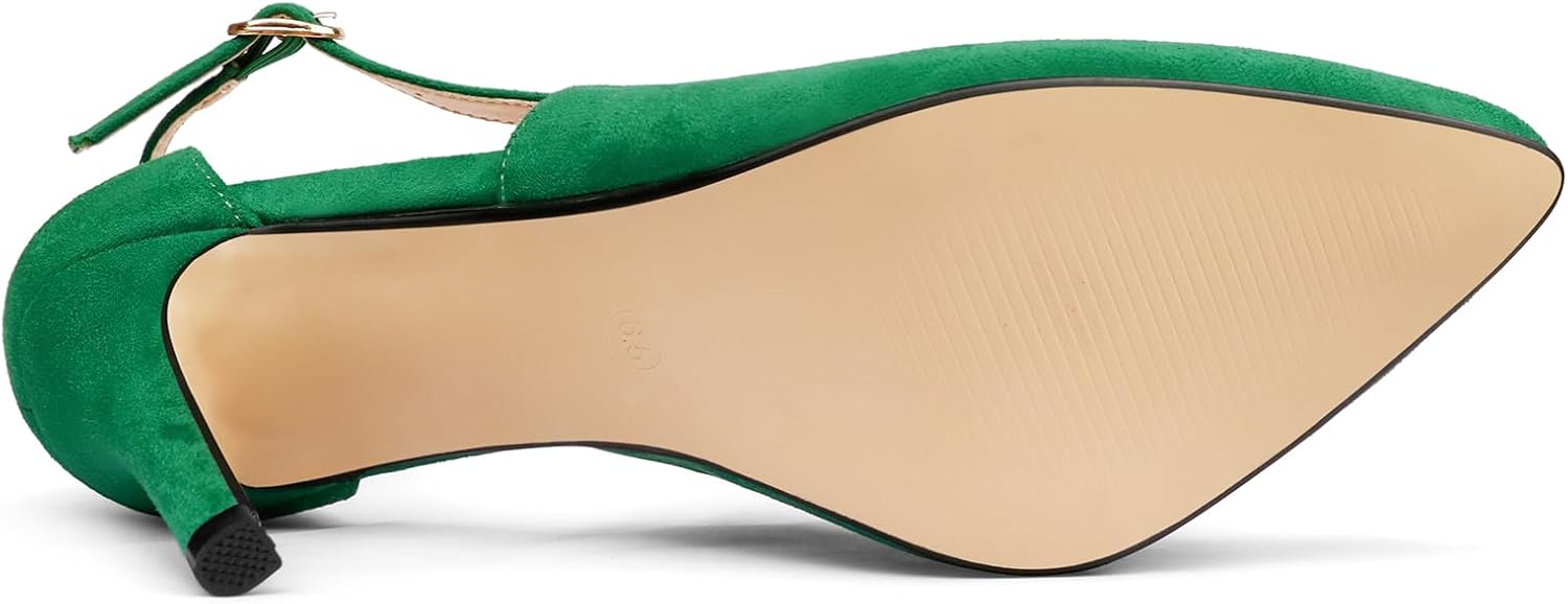 COLETER Womens 4" Pointed Toe D'Orsay Pumps Stilettos High Heel Crossed Ankle Strap Dress Shoes - Image 6