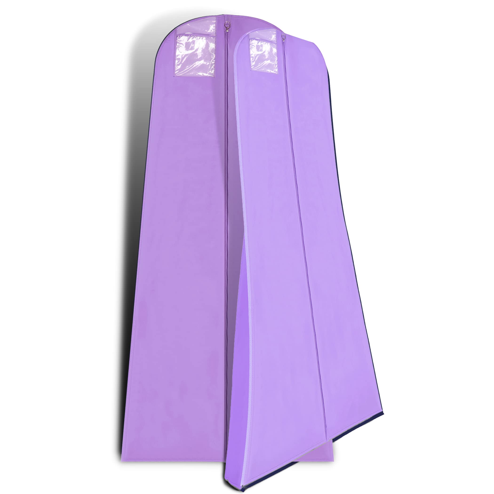 Hoesh International Lilac Pack Of 5 Showerproof 72" Bridal Weddings Prom Gown Dress Cover Garment Bags (Lilac)