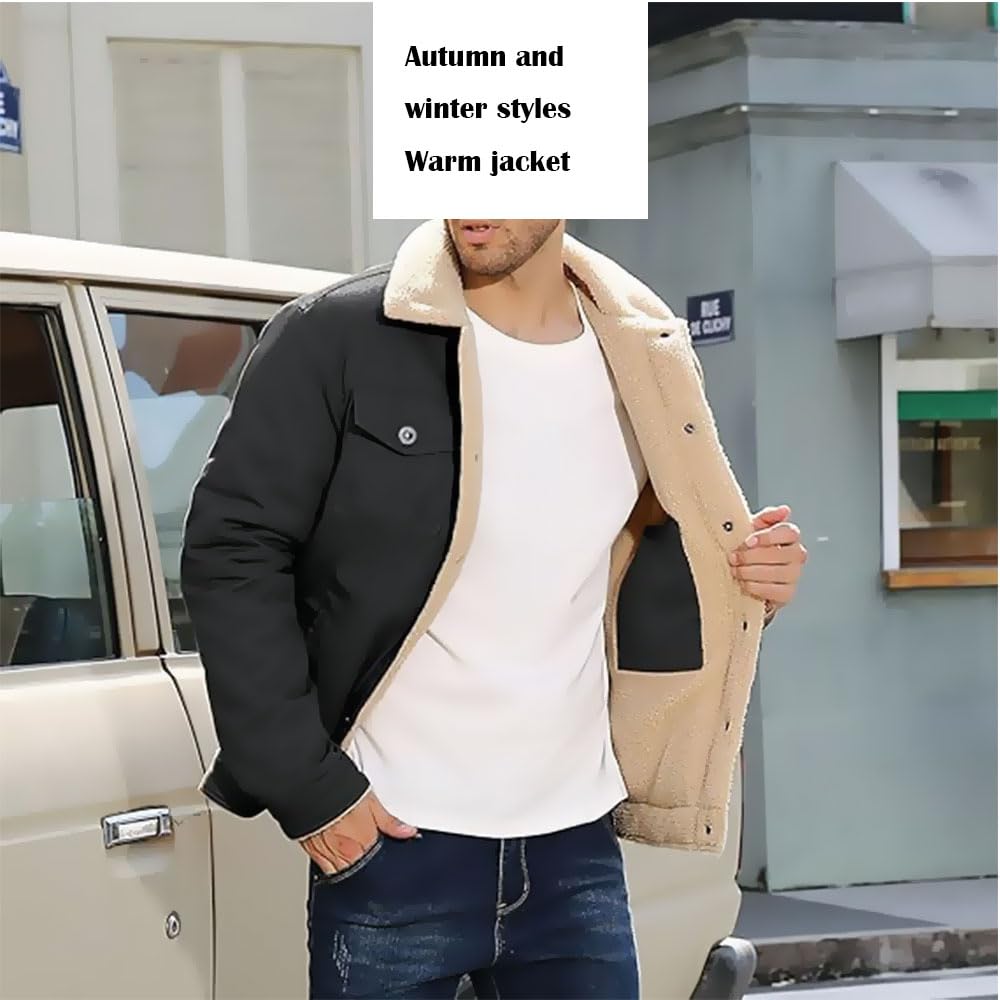 Chaqueta de invierno B.S.A para hombre chaqueta de carga con cuello de solapa y forro polar abrigo de combate militar térmico chaquetas de camionero gruesas cortavientos deportivo/G/S