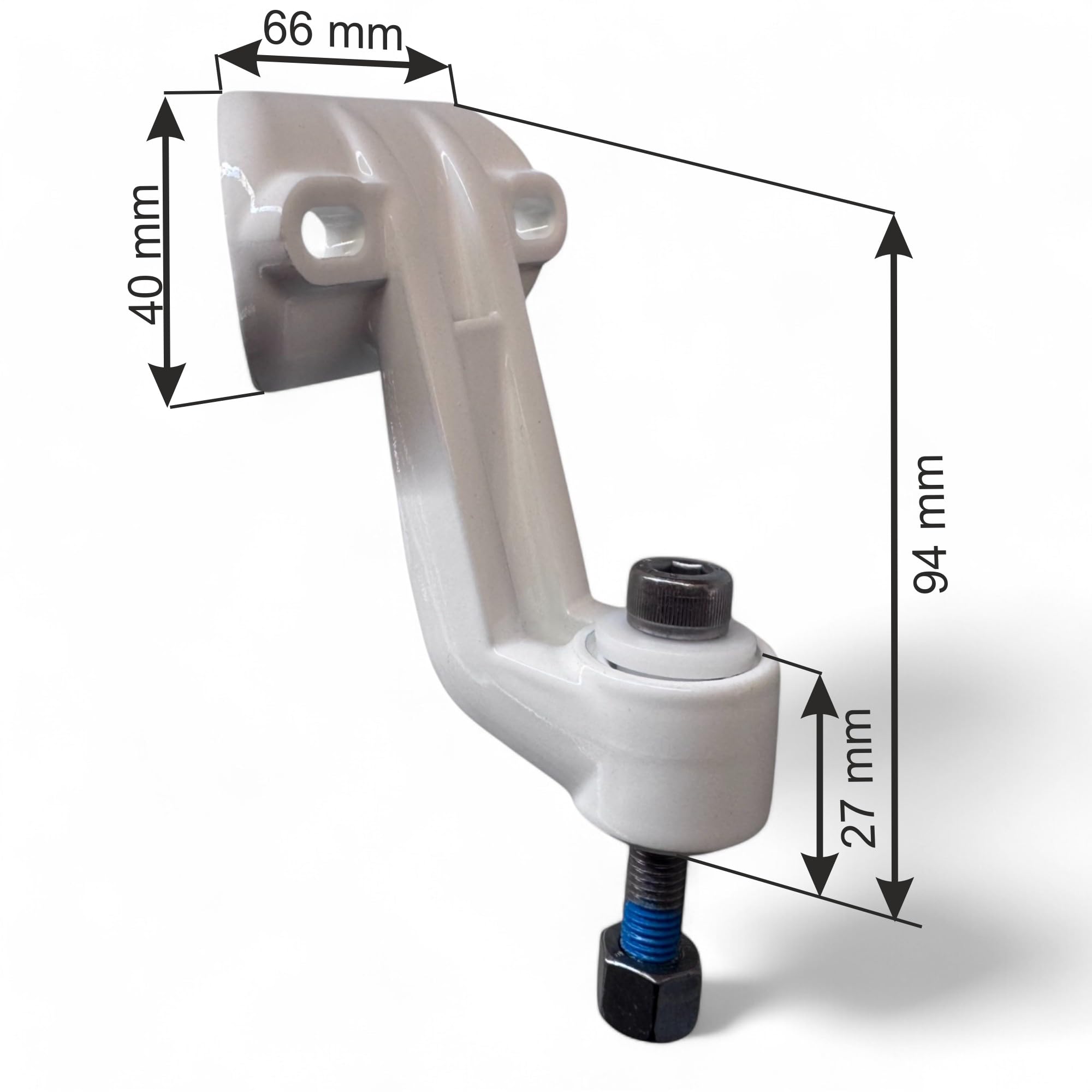 Teletoldo – Soporte Frontal de Brazo Extensible para Toldo ● Juego Completo con Pletinas, Tornillos y Embellecedores ● Repuesto en Aluminio – Verifica Medidas