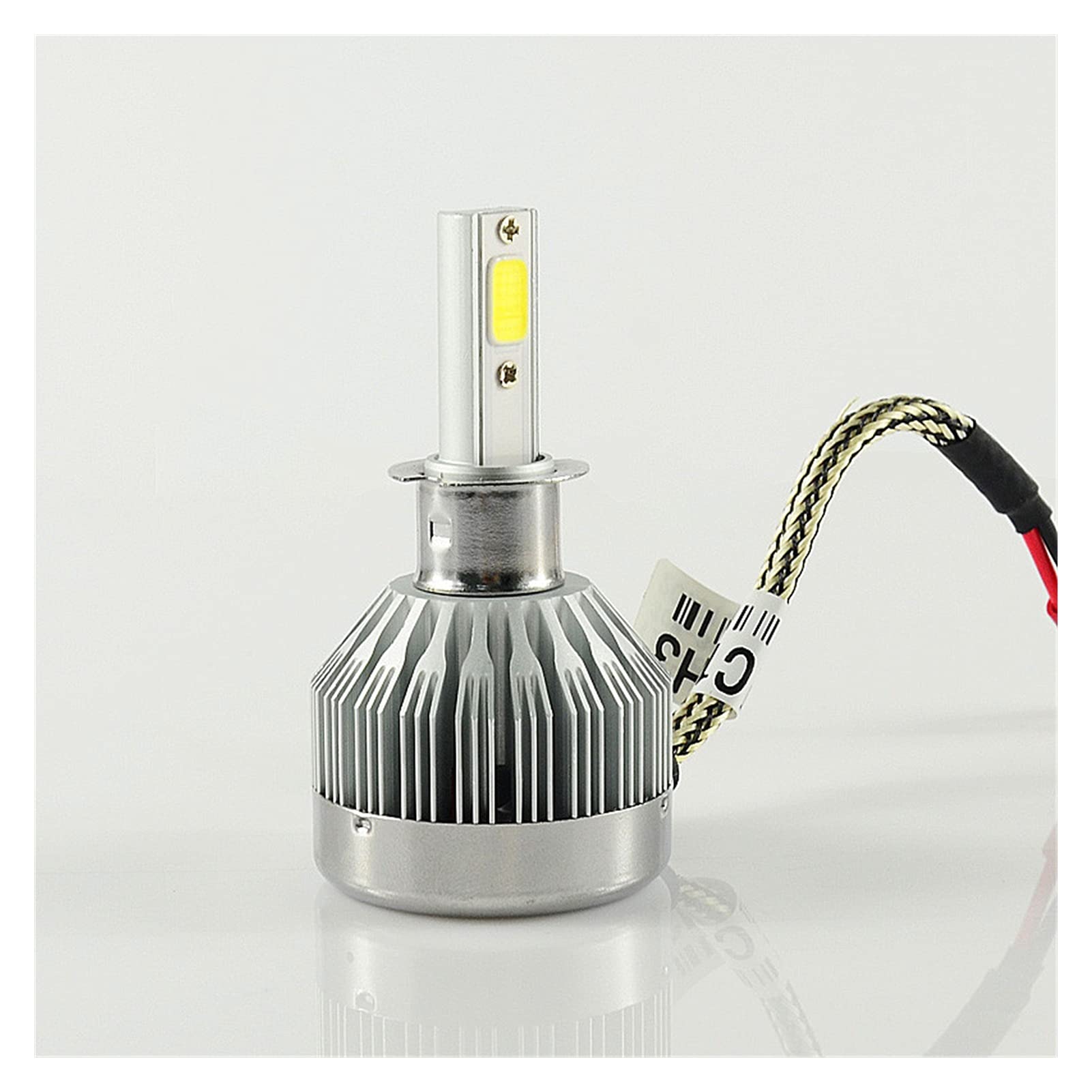 Żarówka ledowa LED H3 Super Power Reflektor Samochodowy Pojedynczy Zestaw żarówki Przednie światło Mgła Wymień Xenon 6000K Biały Kolor 6000LM 60W 2 szt