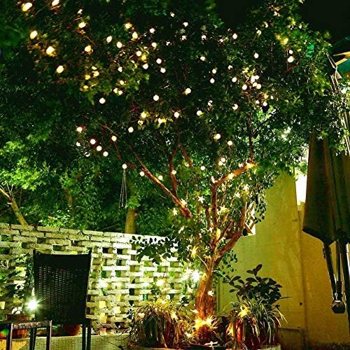 Dailyart Globe String Lights Battery Powered 50 LED Fairy String Lights, 5M, 8 Modes, Waterproof Decorative Light with Remote Control for Garden, Party, Wedding, Indoor, Bedroom and Patio - Warm White