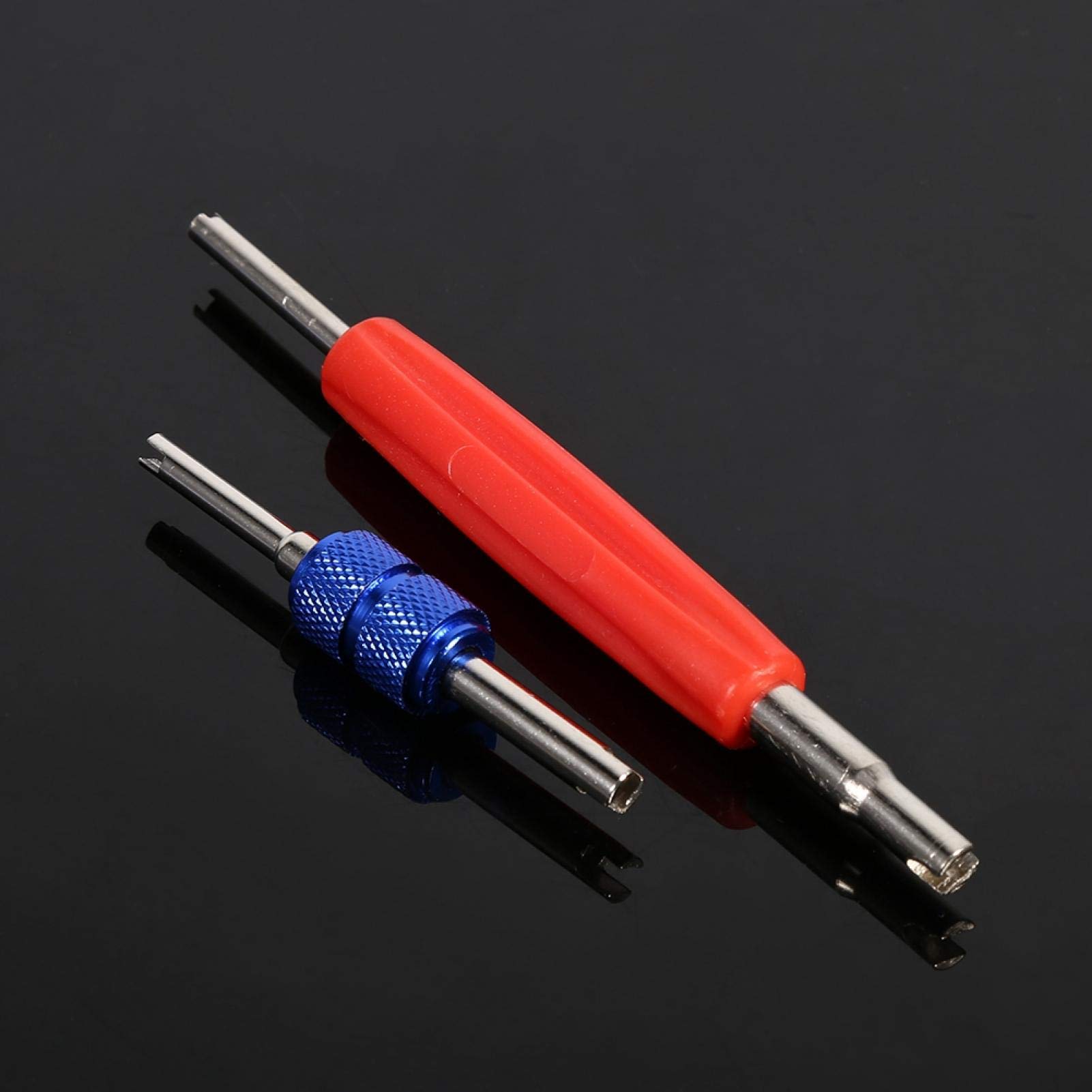 Kit de 102 embouts de valve de climatisation A/C R134a/R12 pour valve de pneu de réfrigération, kit d'outils de démontage, 102 pièces de valve Obus A/C Nucleo Valvula 16 mm pour valve de pneu 102 AC