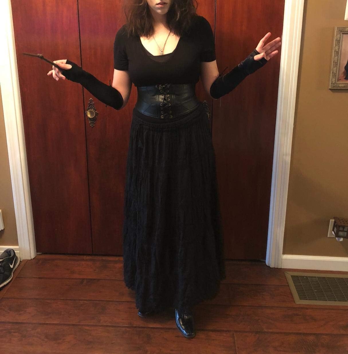 Elastic Corset Cinch Belt Wide Waist Laceup Cinch Belt Tied with Press Stud Botton - Image 7