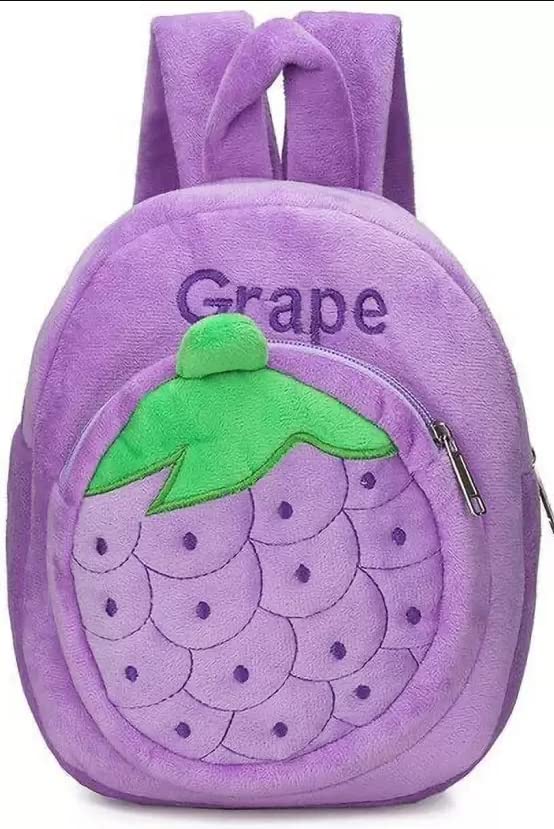 Image of blue tree Cute Boy's and Girl's Plush Bag Medium Quality Full Embroidery Designs Mini Travel Backpack Mango (Mango-Grape)