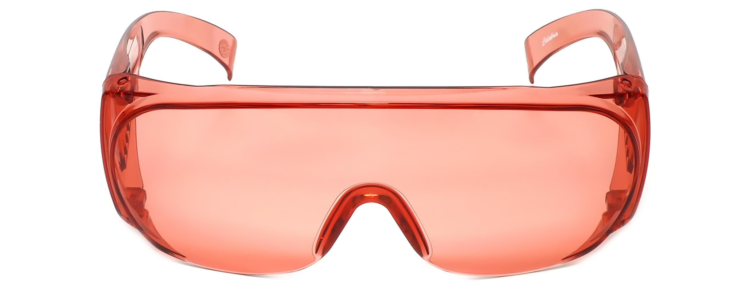 Calabria 1003 FL41 Rosa Überzieh-Schutzbrille zum Überziehen von Korrekturbrillen, Migränebrille FL-41, Brille gegen Lichtempfindlichkeit, Damen und Herren, für drinnen und draußen, Blaulichtblocker
