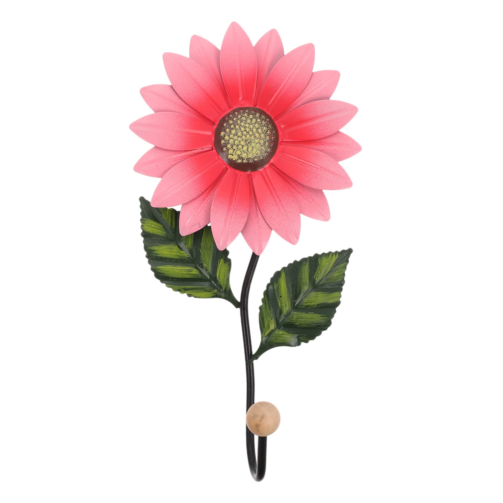 BESPORTBLE Little Daisy Hook Decorative Wall Hooks for Hanging Garden Decor Flower Wall Decorations Chrysanthemum Nursery Decor Cute Natural House Decor Garden Ornament Home Decor Pink Wooden