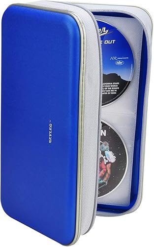Miniatura 61 de Cartera para CD y DVD, capacidad de 96 pulgadas, resistente, resistente, almacenamiento de DVD, carcasa dura, soporte para disco de CD, funda de